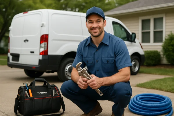 A male plumber smiling and posing to the camera from Dallas TX Plumbing in Dallas, TX - Faucet Installation Services